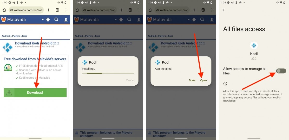 Procedura di installazione di Kodi