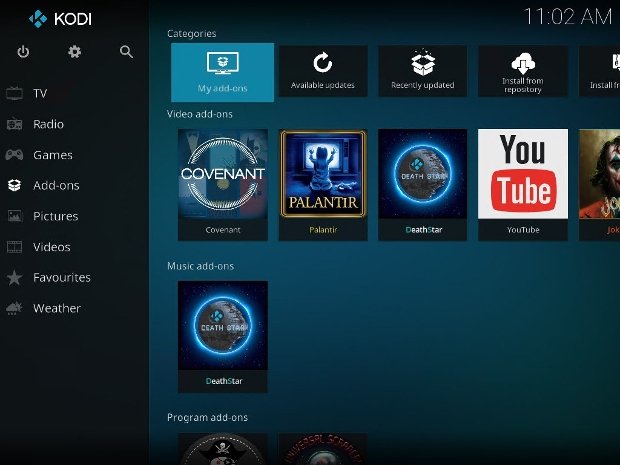 Kodi’s interface