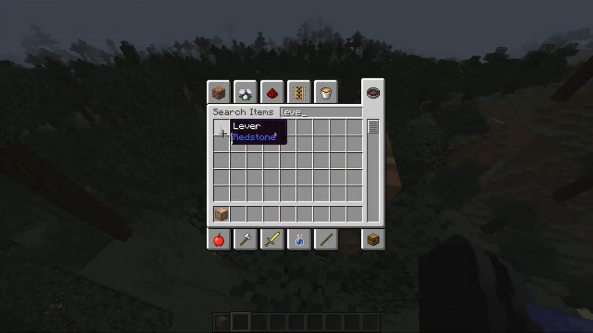 Lever in Minecraft’s inventory