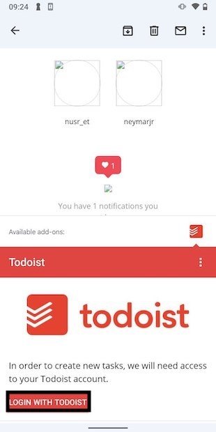 Log into Todoist