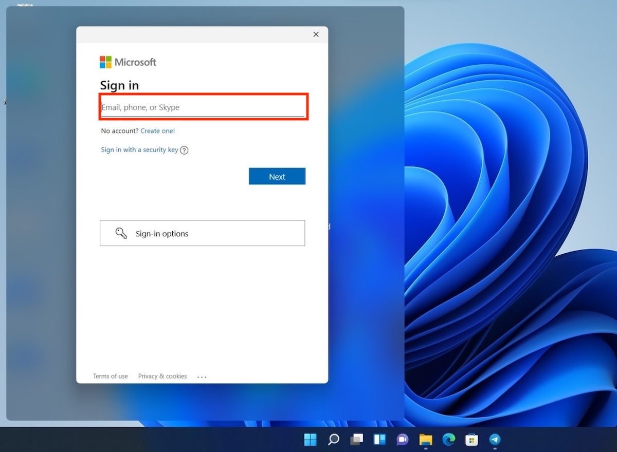 Iniciar sesión en la cuenta de Microsoft