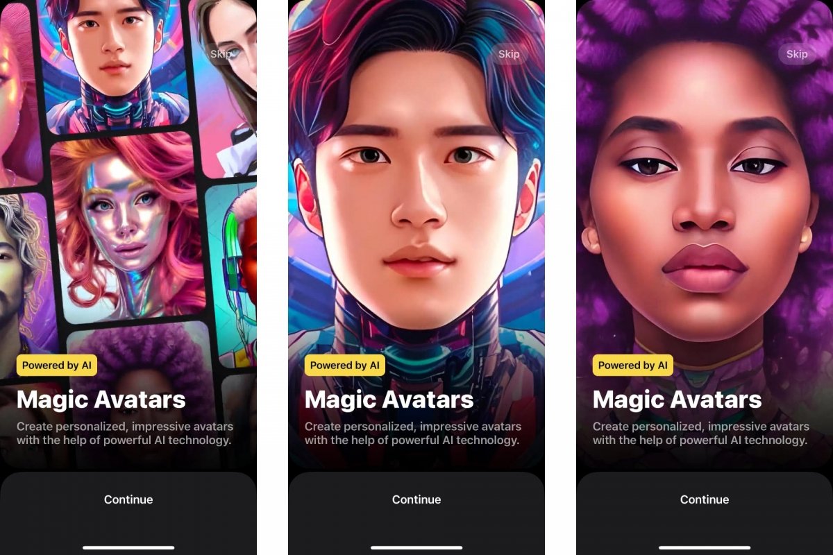 Magic avatars created with Lensa