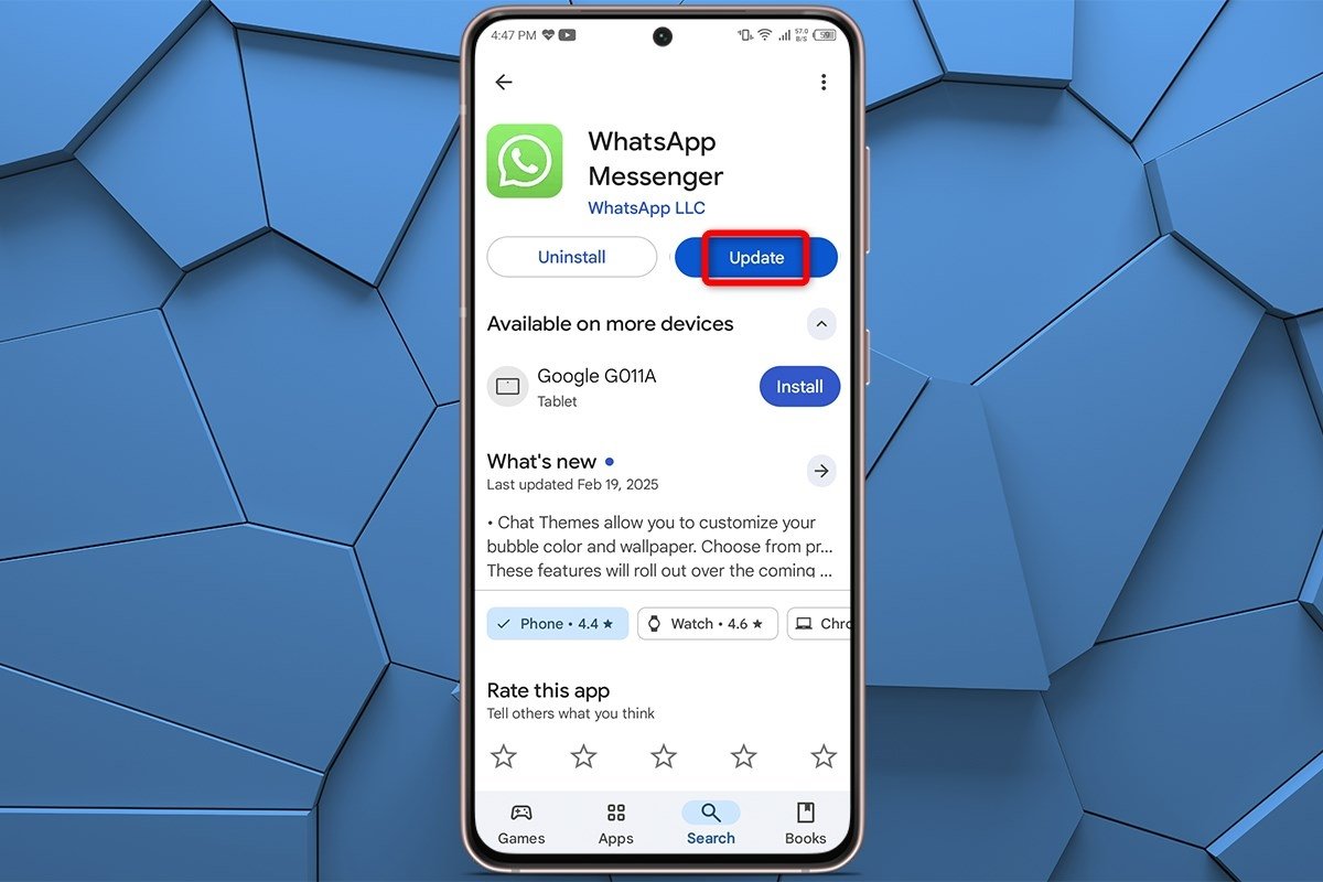 Atualize o WhatsApp para a versão mais recente