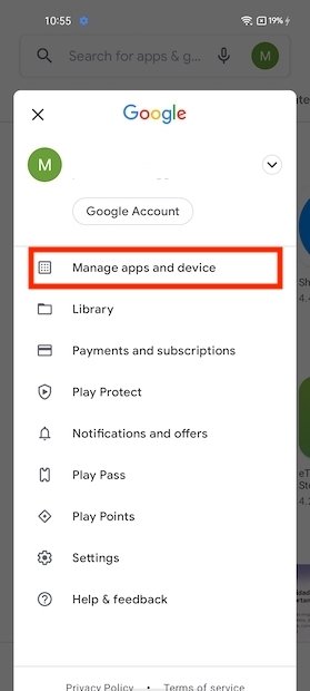 Manage apps