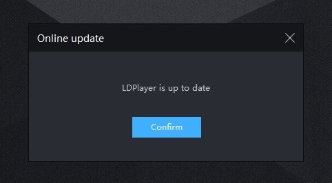 Message de confirmation que LDPlayer est à jour