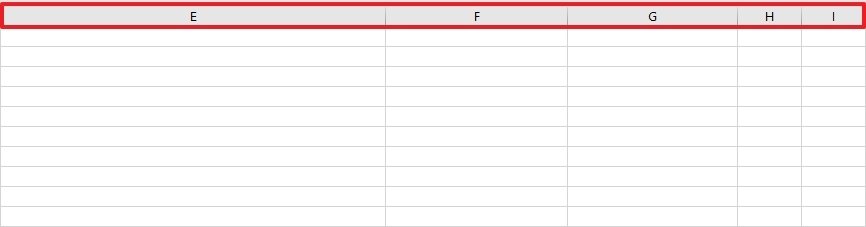 Modification of the column width on behalf of the user