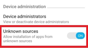 Glisser l'interrupteur Sources inconnues à droite