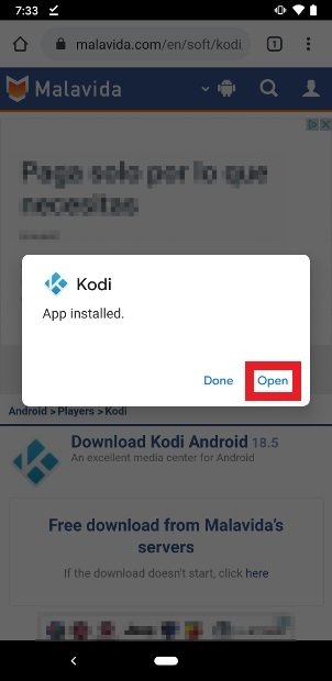 Una vez instalado abre Kodi