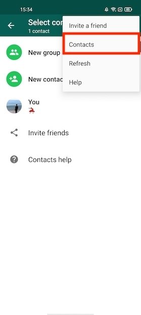 Open contacts