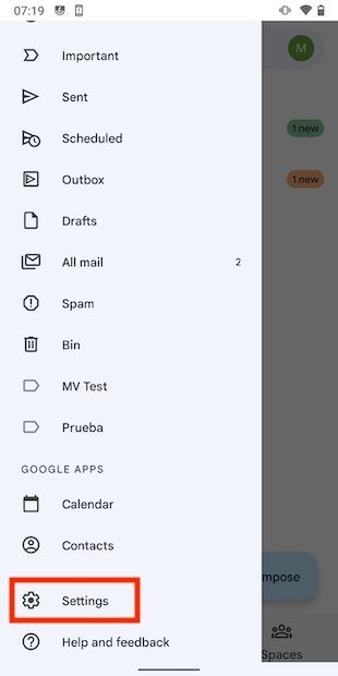 Open Gmail’s settings