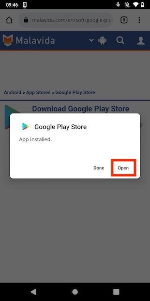 Google Store öffnen