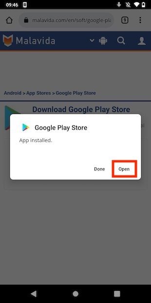 Aprire lo store di Google