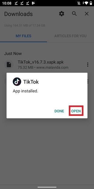 Open the app you’ve just installed