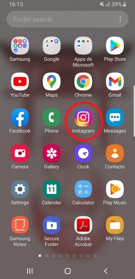 Abre la aplicación de Instagram