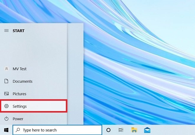 Apri le impostazioni di Windows