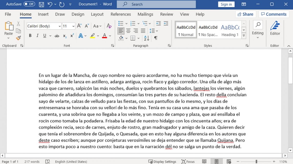 Abra o documento do Word com o texto que você deseja traduzir