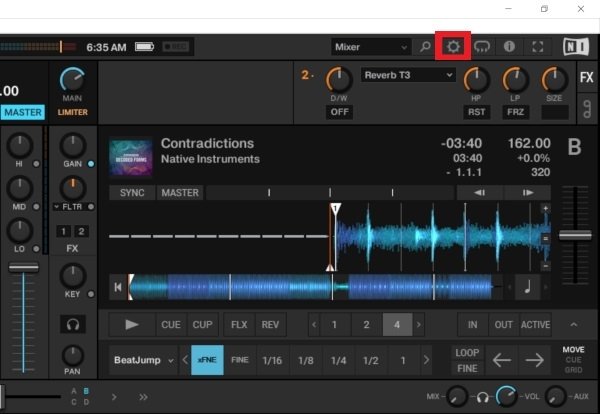 Open Traktor’s settings