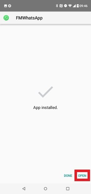 Open your new FMWhatsApp version