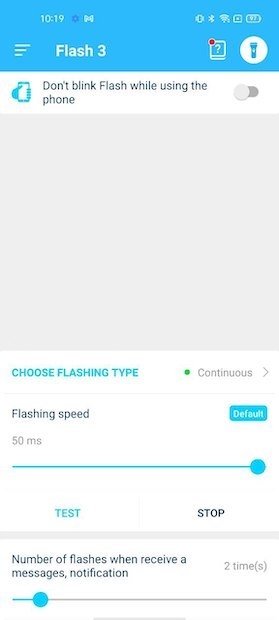 Altre opzioni di Flash 3