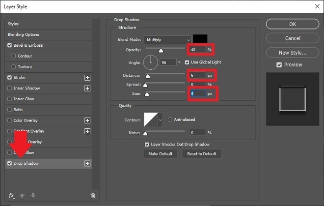 Parallel shadow options