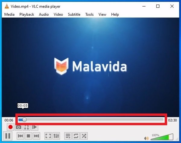 Reprodução de um vídeo com VLC