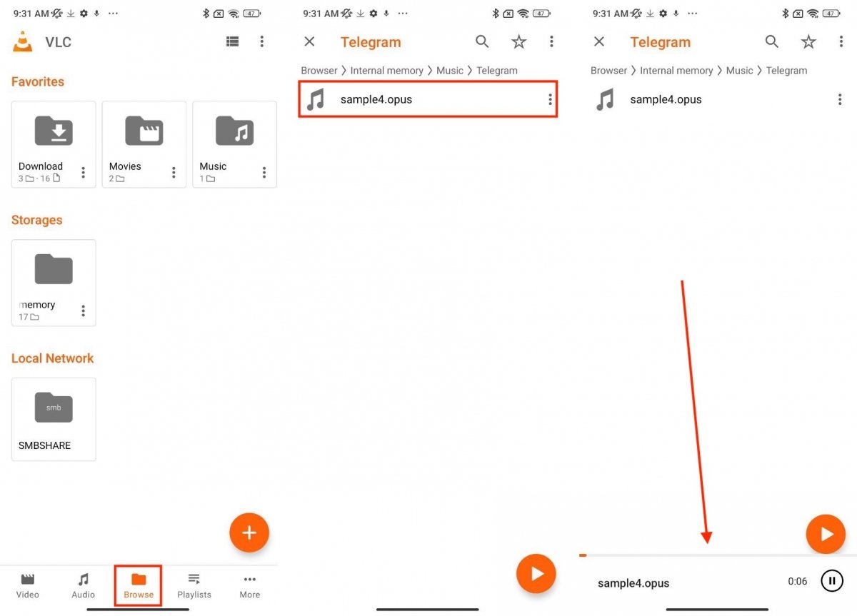 Reproduzir um arquivo OPUS com VLC te permite abrir áudios do WhatsApp