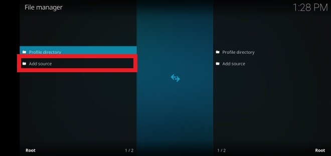 Pulsa sobre Add source
