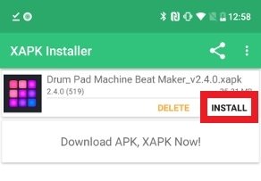 Appuyer sur XAPK Installer pour installer le fichier XAPK