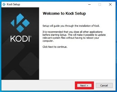 kodi complete setup wizard pc