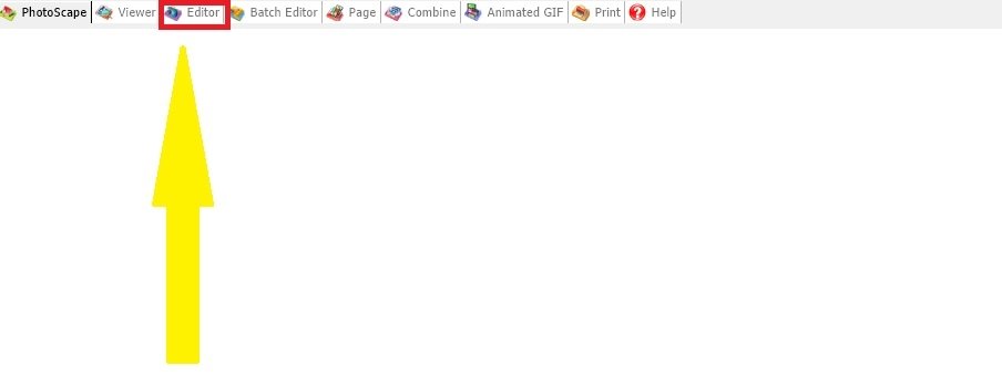 Press the editor in PhotoScape