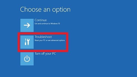 Press Troubleshoot