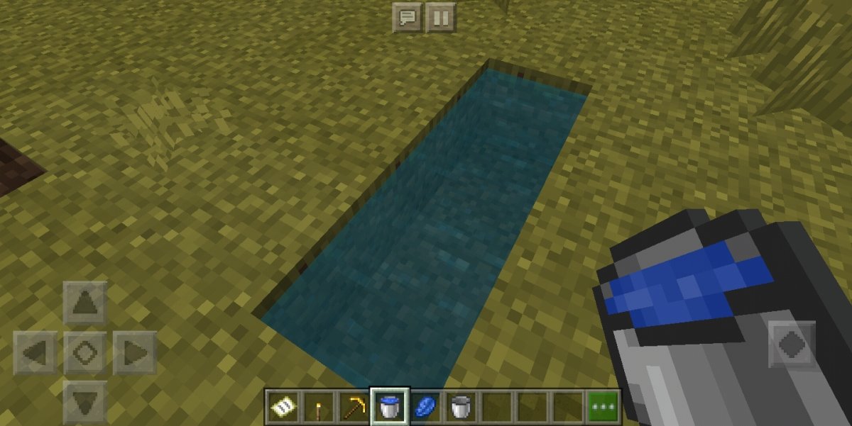 Put water on the blocks on the far sides