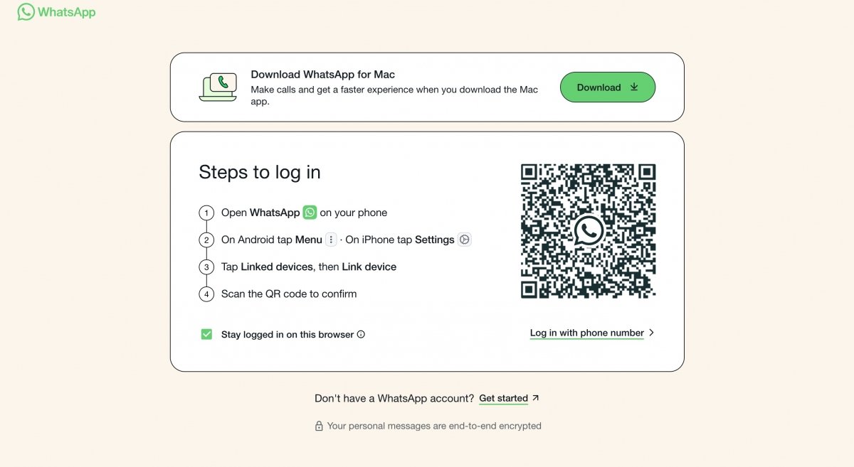 QR code you have to scan to log into WhatsApp Web
