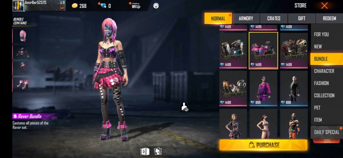 Raver Bundle, uma skin com muito estilo