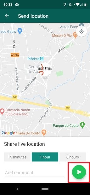 Localização em tempo real