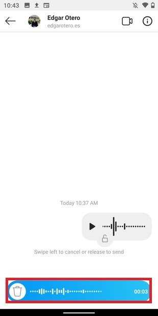 Recording a voice note