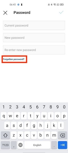 Recover the password