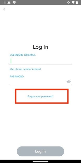 Recover your password or user name