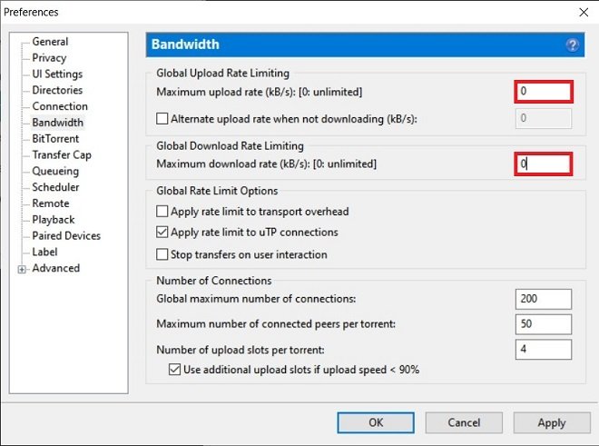 fastest port for utorrent