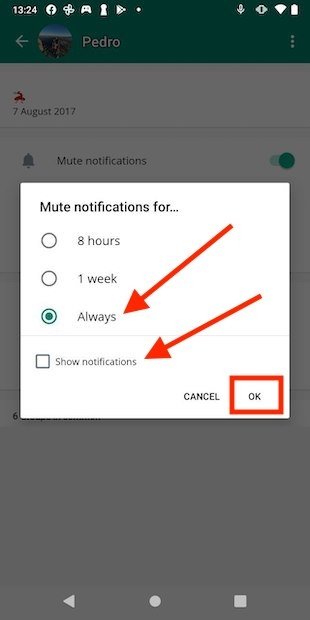 Remove notifications forever
