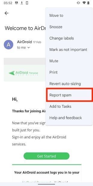 Report as spam