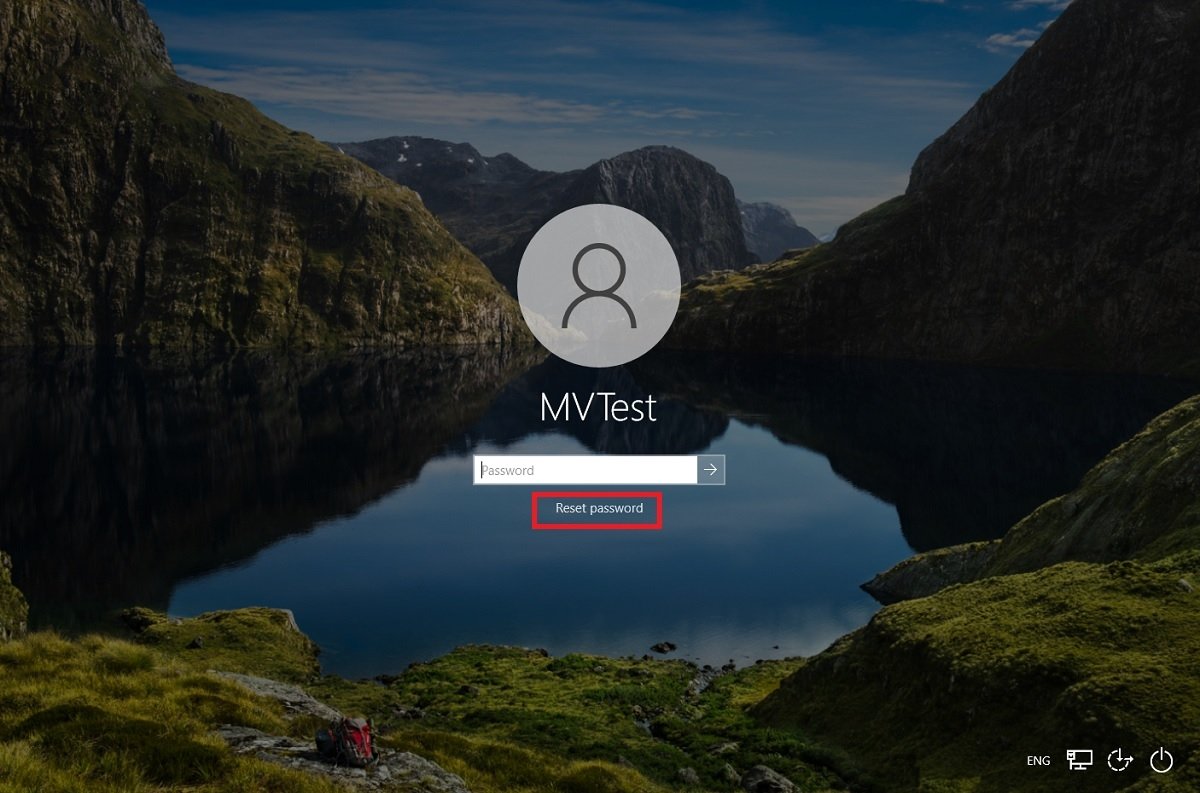 Reset the Windows 10 password