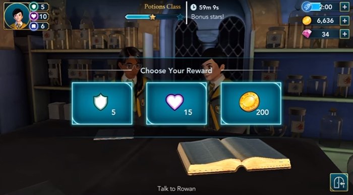 Rewards to choose from