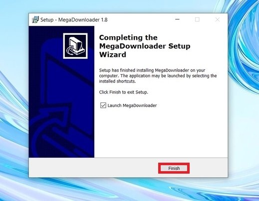 Iniciar MegaDownloader después de la instalación