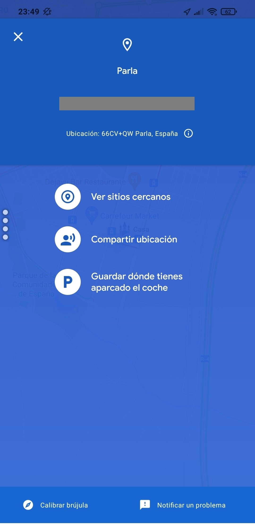 Guardar ubicación de aparcamiento