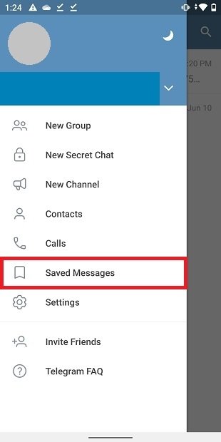 Saved messages
