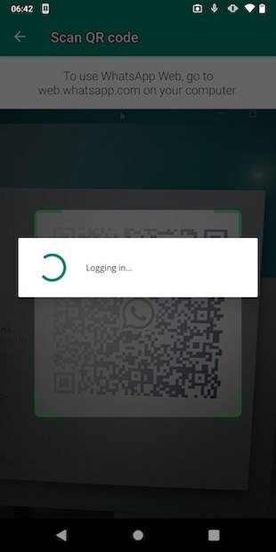 Escanear o código QR do aplicativo