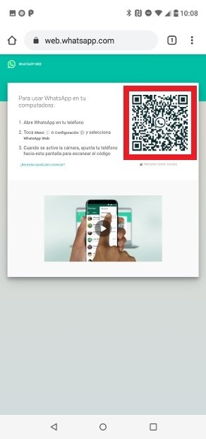 Escaneie o código QR com seu segundo número