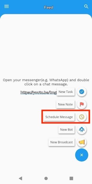 Schedule a new message