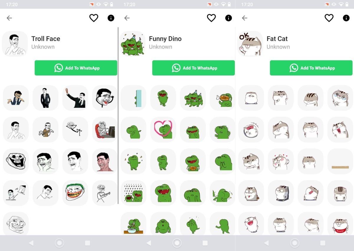 Screenshots of 3D Funny Stickers's interface